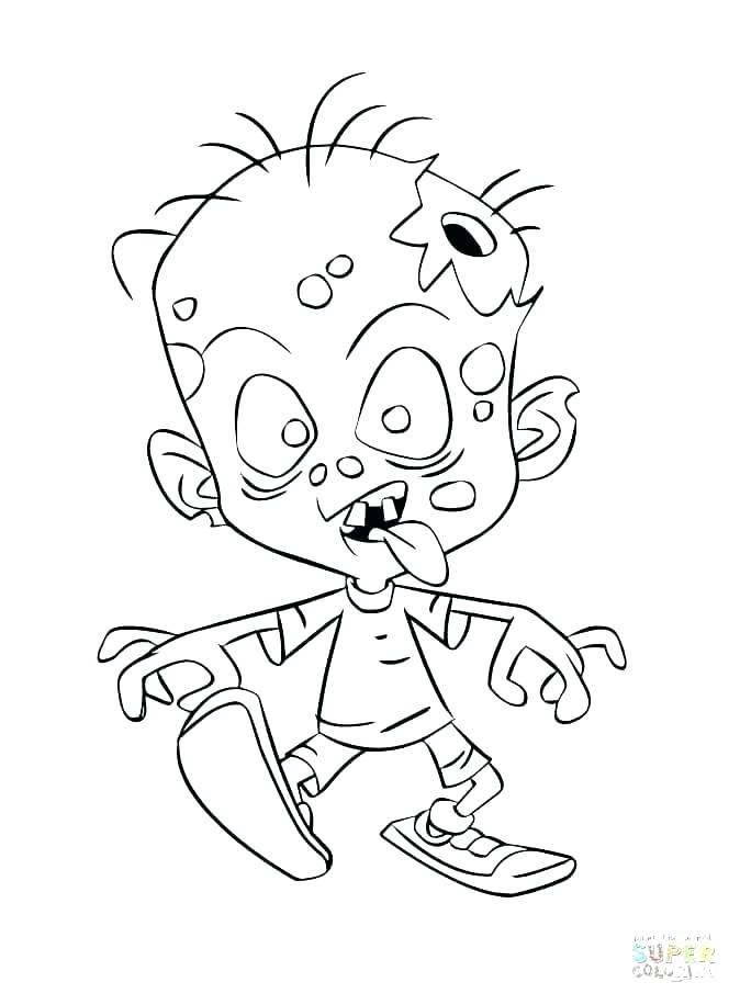 Cute Zombie Coloring Pages at GetColorings.com | Free printable