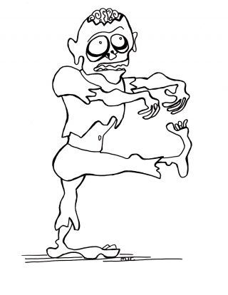 Cute Zombie Coloring Pages at GetColorings.com | Free printable