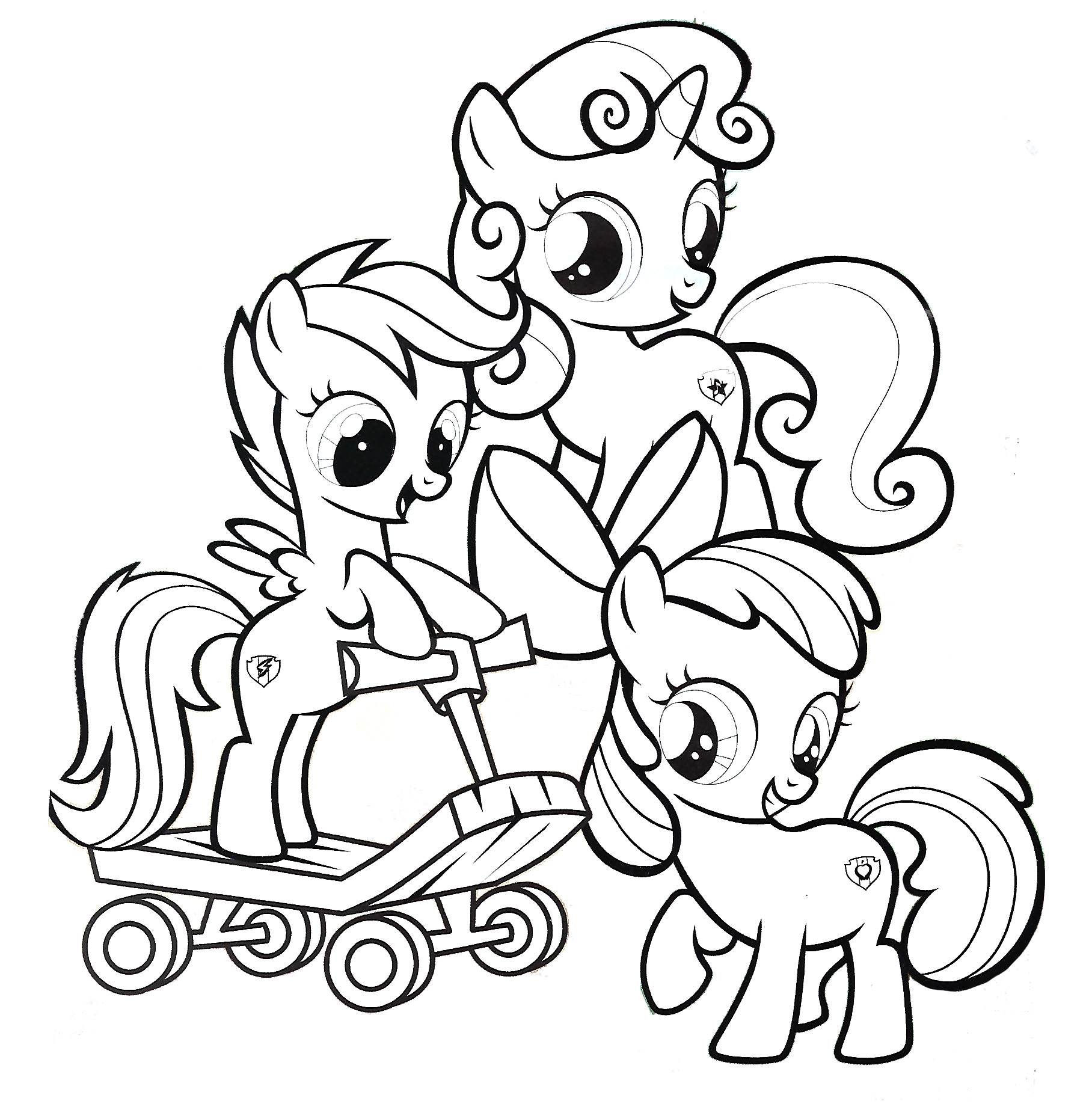 Cutie Mark Crusaders Coloring Pages at GetColorings.com | Free