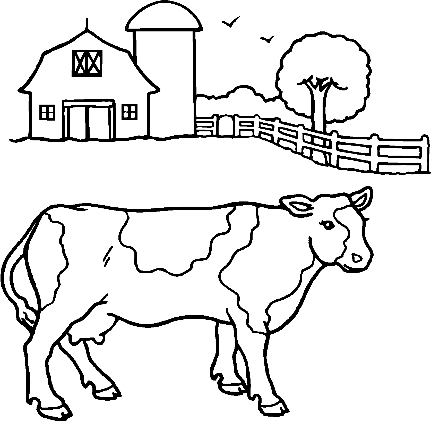 928 Simple Cow Coloring Pages for Kids
