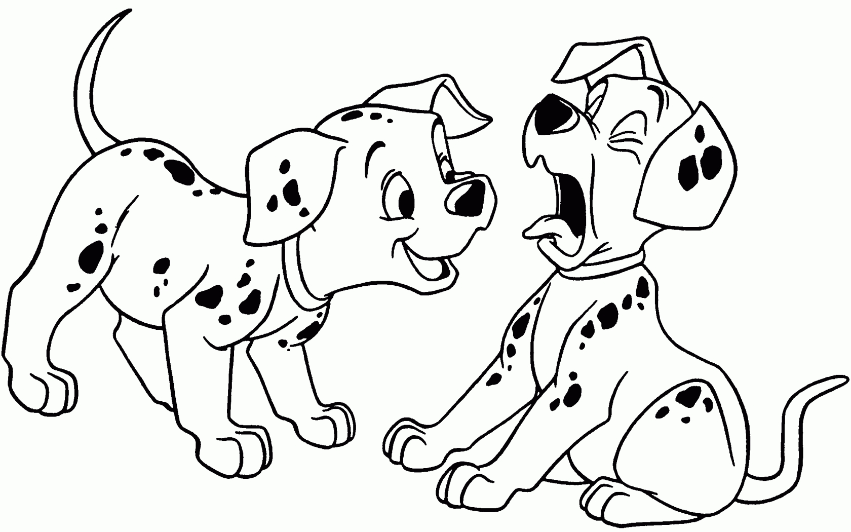 Dalmation Dog Coloring Page at GetColorings.com | Free printable