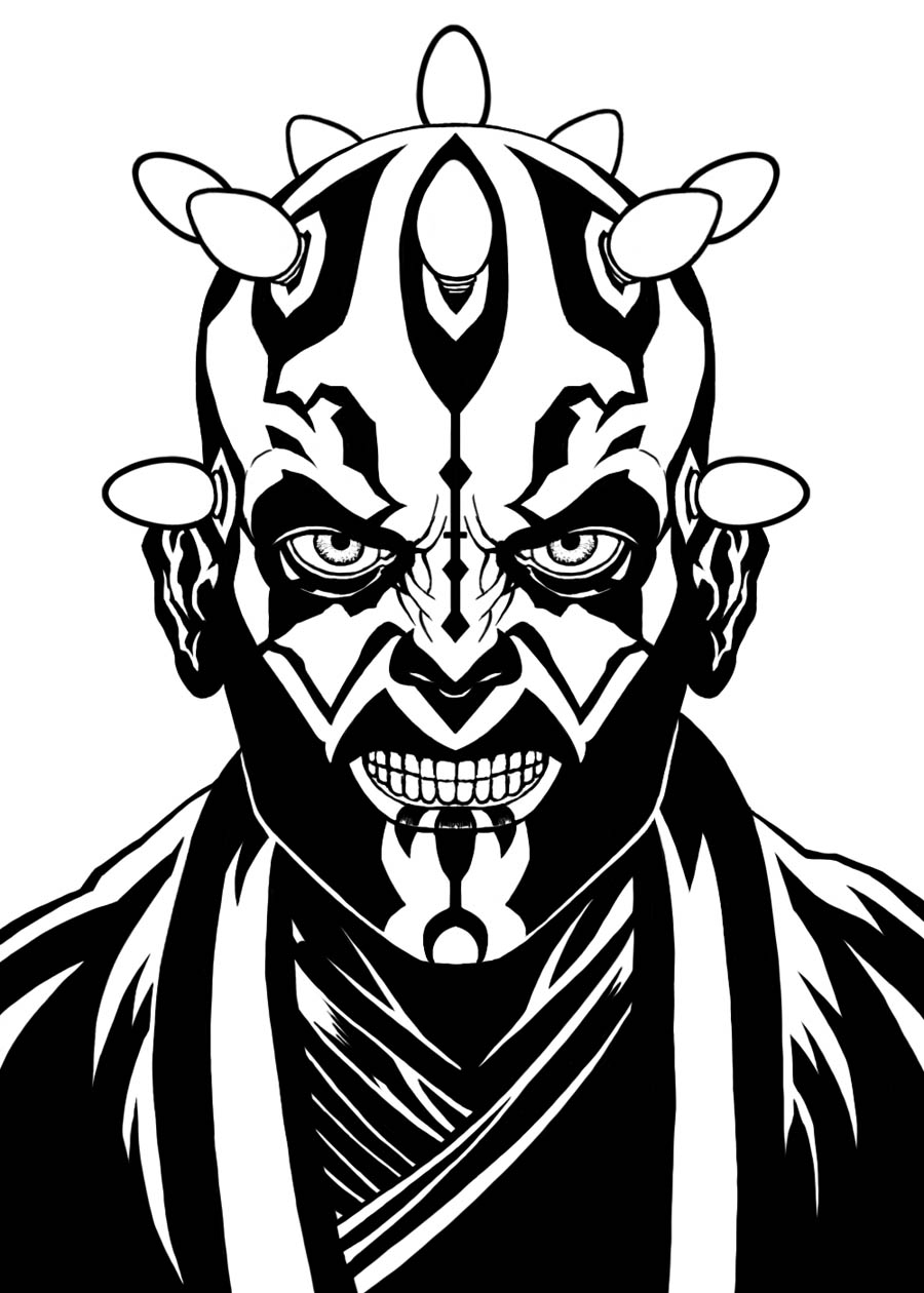 Darth Maul Coloring Page At GetColorings Free Printable Colorings 