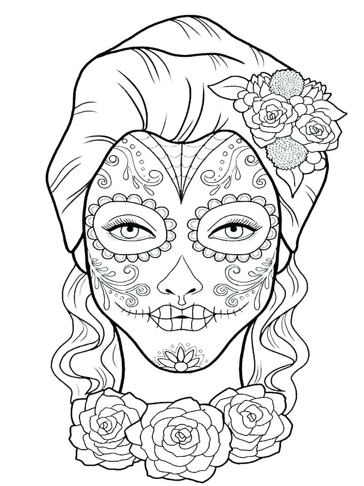 Dia De Los Muertos Printable Coloring Pages Printable Templates