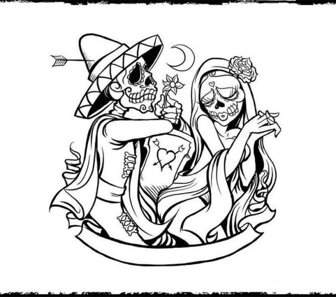 Day of the Dead Printable Coloring Pages
