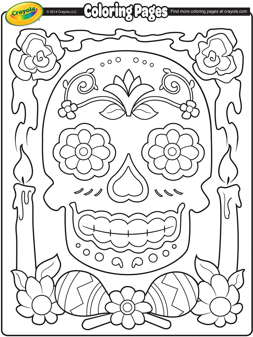 Day Of The Dead Printable Coloring Pages at Free