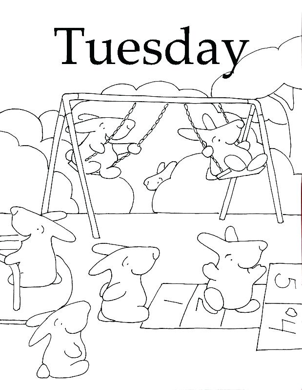 Days Of The Week Coloring Pages At Free Printable