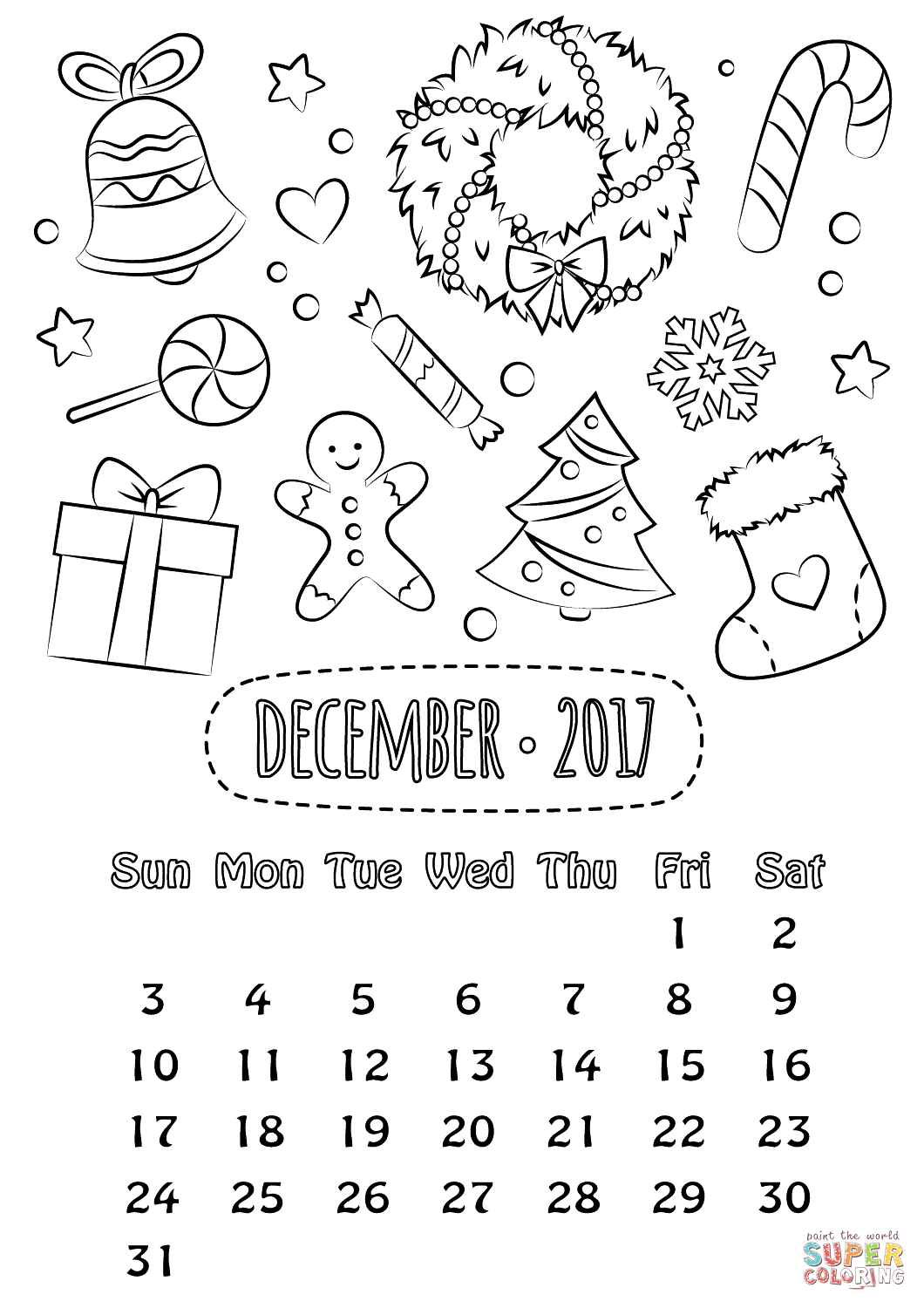 December Coloring Pages at GetColorings.com | Free printable colorings ...