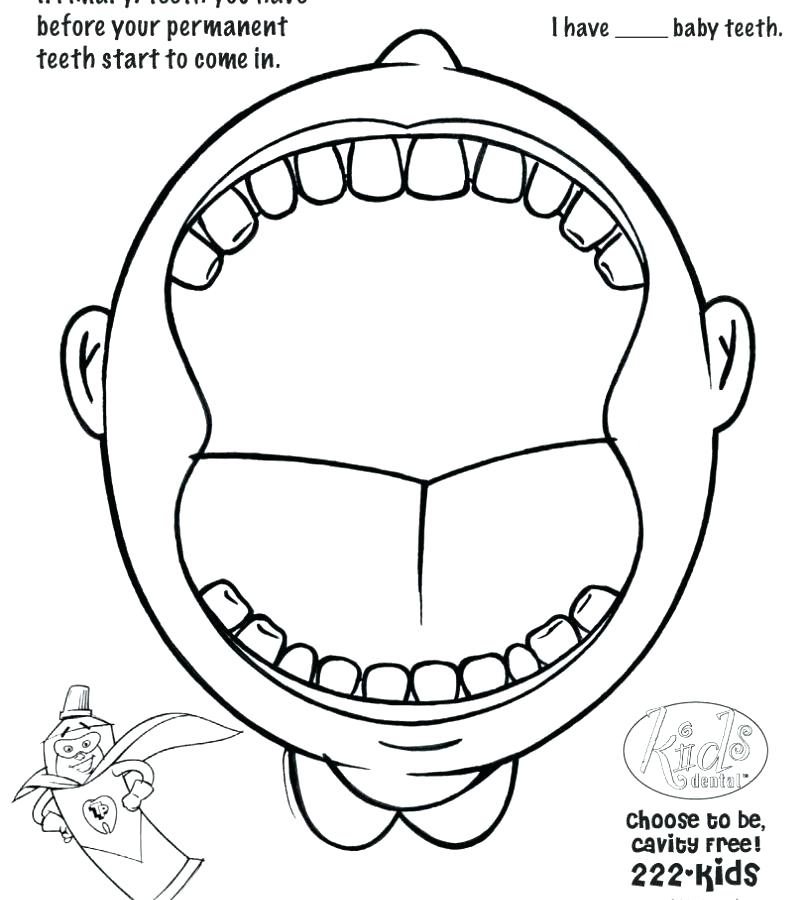 Dental Coloring Pages For Kids at Free printable