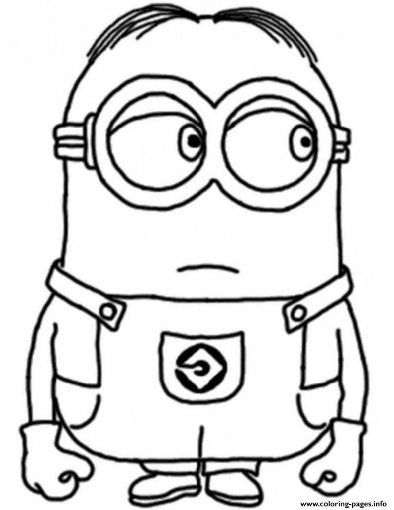 792x1024 Minion Coloring Sheets Print Dave The Despicable Me S17c96 Pages