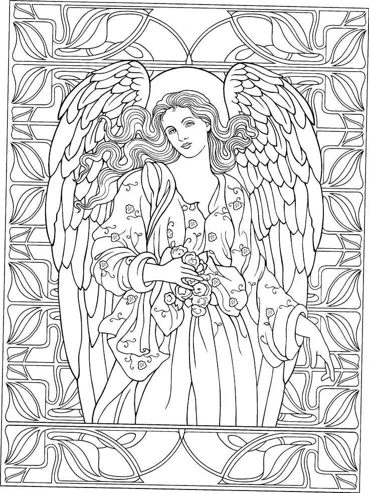 Detailed Angel Coloring Pages at GetColorings.com | Free printable