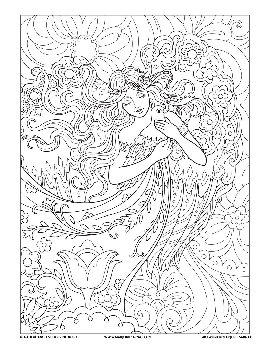 Detailed Angel Coloring Pages at GetColorings.com | Free printable