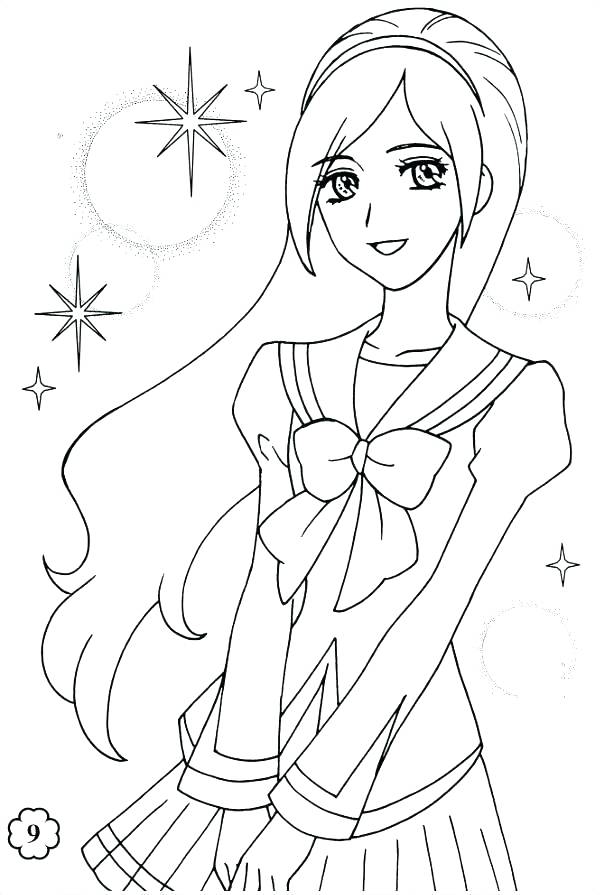 Detailed Anime Coloring Pages at Free printable