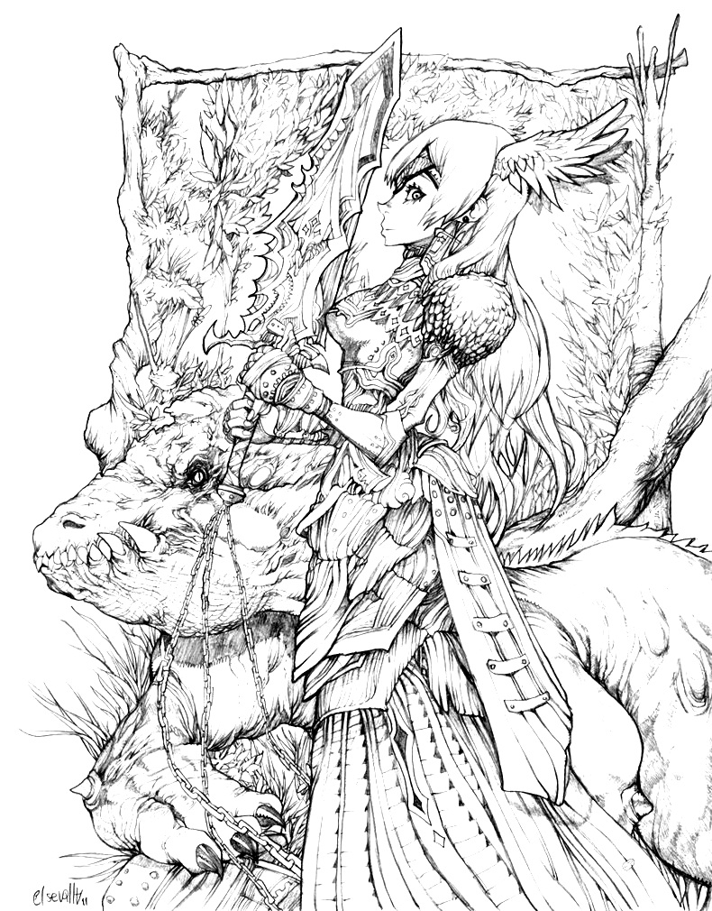 Detailed Anime Coloring Pages at Free printable
