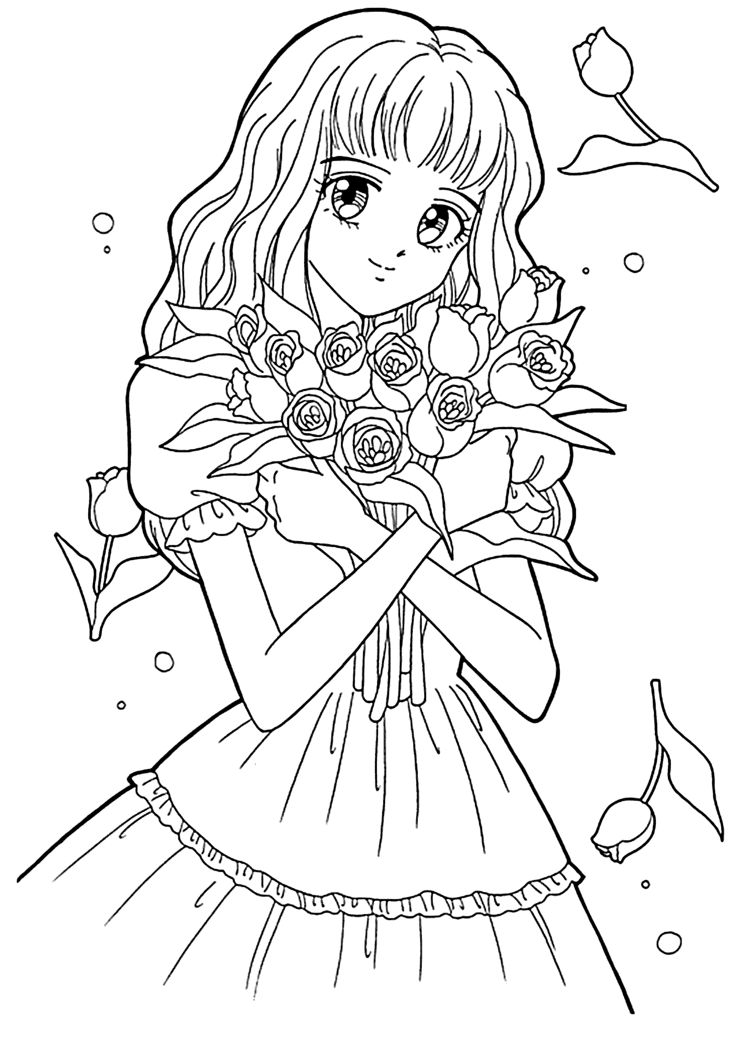Detailed Anime Coloring Pages at Free printable