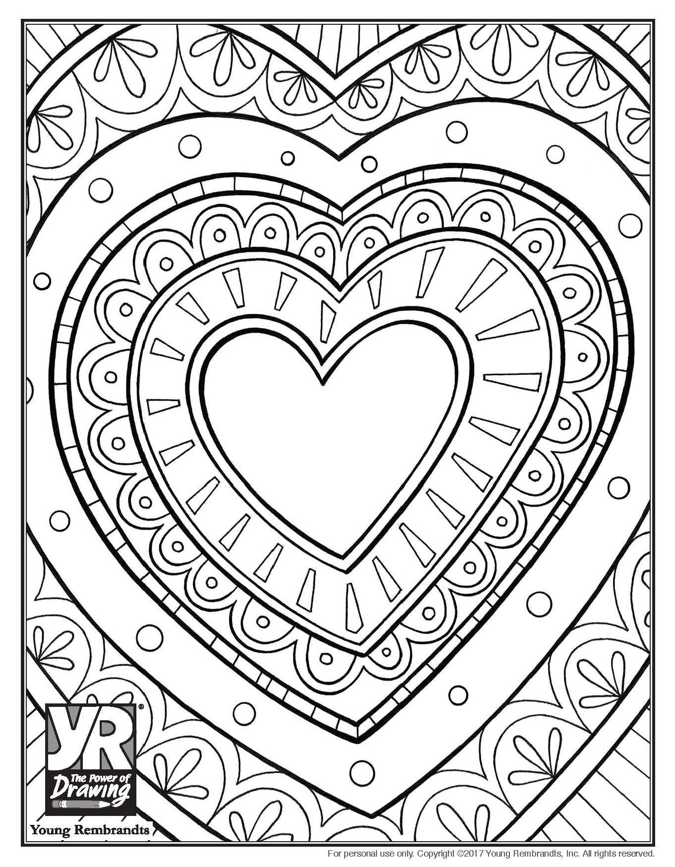 Detailed Heart Coloring Pages at GetColorings com Free printable