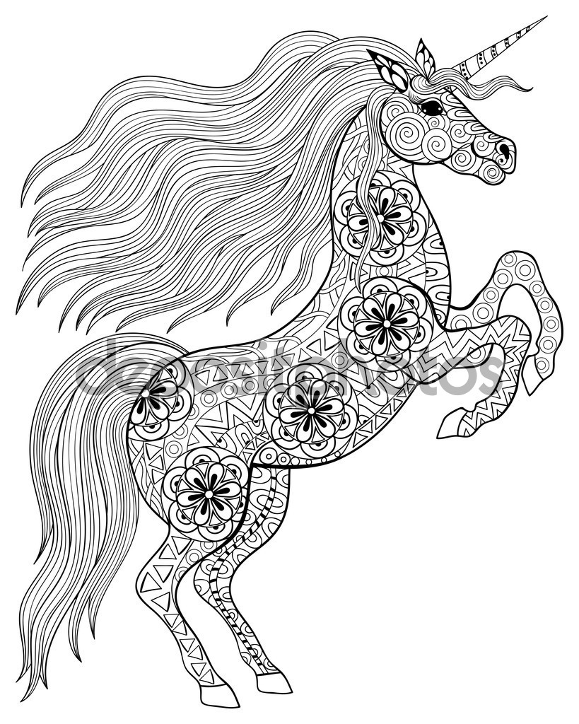 free printable fairy and unicorn coloring pages