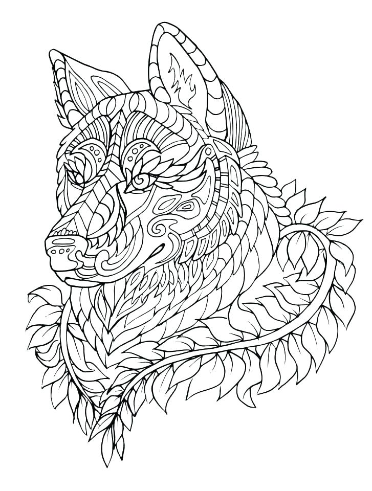 coloring wolf detailed wolves getcolorings printable