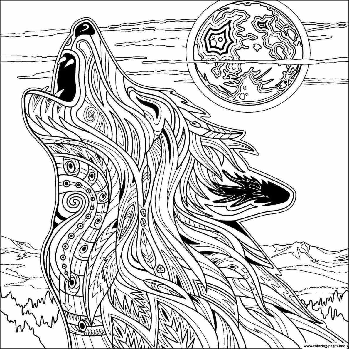 Detailed Wolf Coloring Pages at GetColoringscom Free