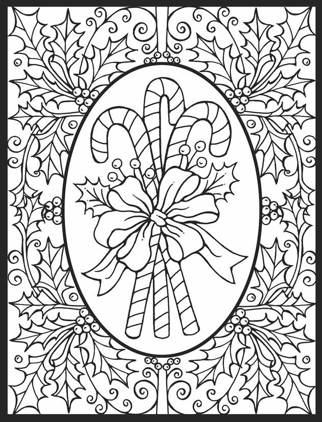 Difficult Christmas Coloring Pages For Adults at