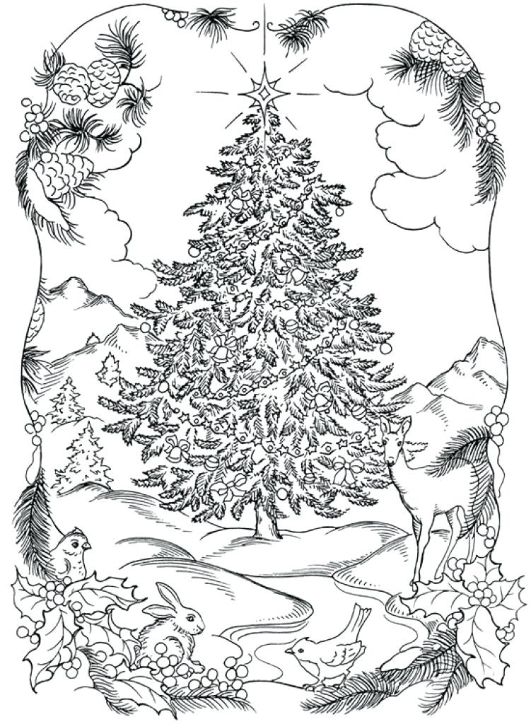 Difficult Christmas Coloring Pages For Adults at GetColorings.com