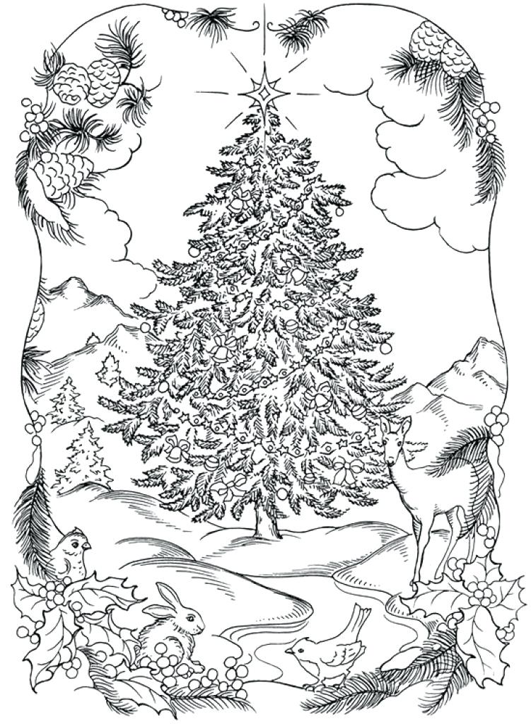 Difficult Christmas Coloring Pages For Adults at ...