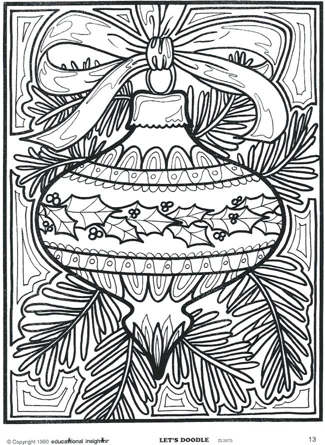 Difficult Christmas Coloring Pages For Adults At GetColorings