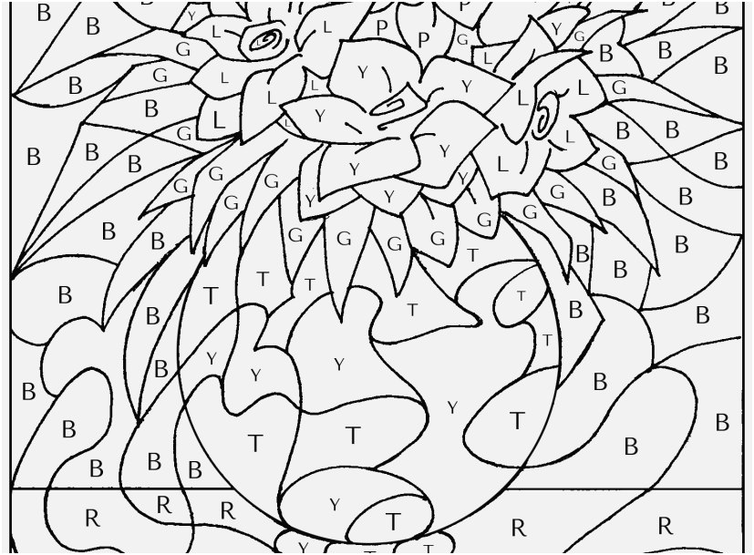 Difficult Color By Number Coloring Pages For Adults At GetColorings
