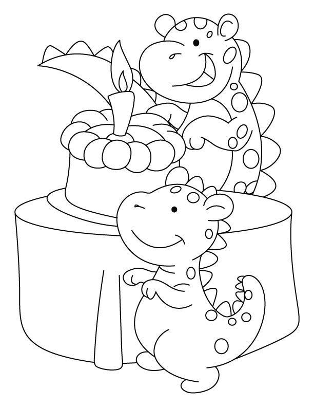 Dinosaur Birthday Coloring Pages at GetColorings.com | Free printable