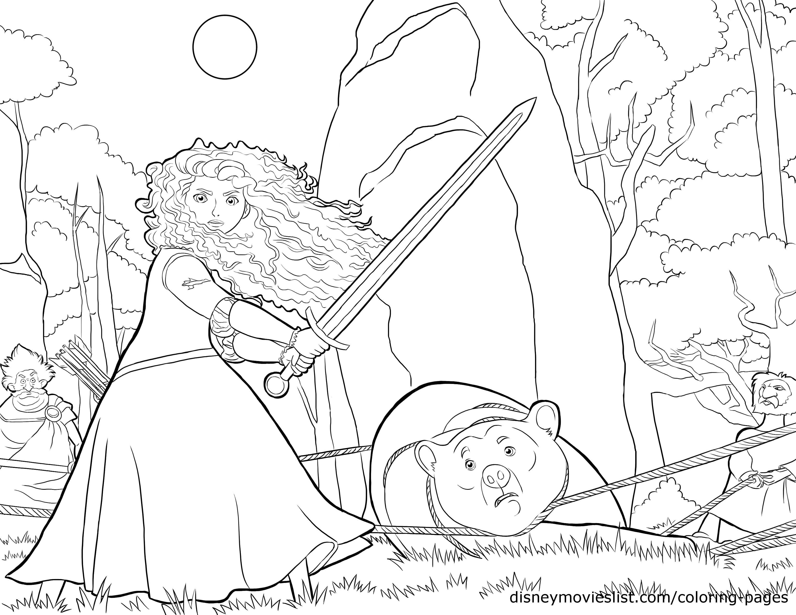 disney brave princess coloring pages free