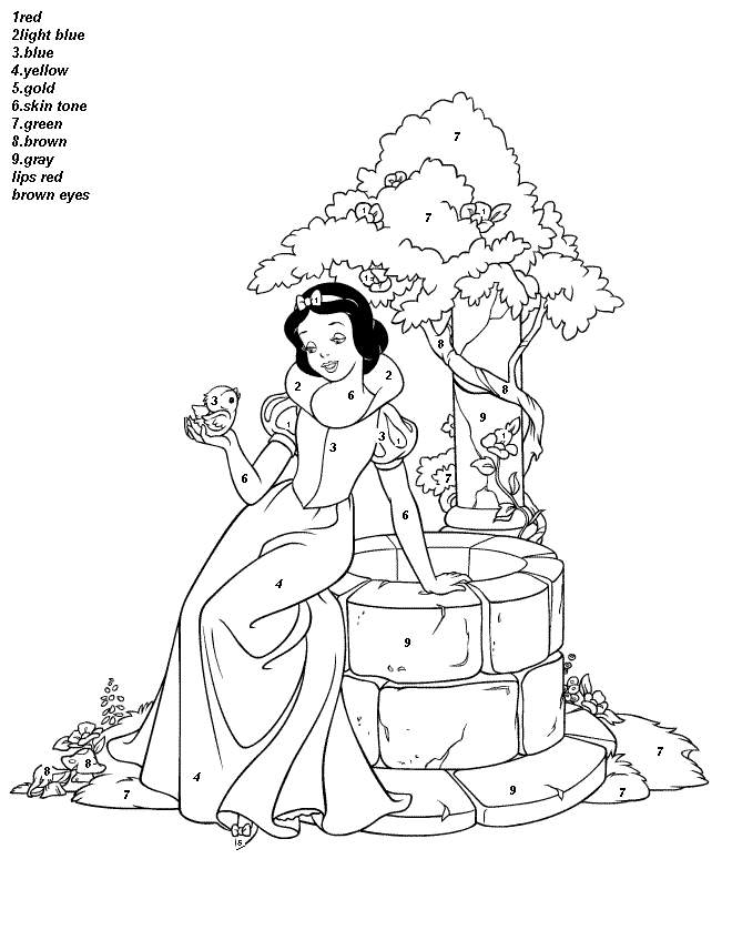 Disney Color By Numbers Coloring Pages At GetColorings Free