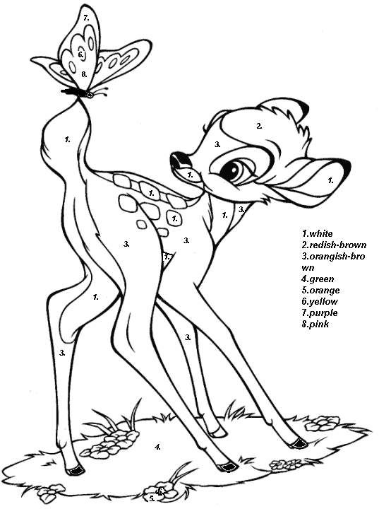 Disney Color By Numbers Coloring Pages At Getcolorings Free