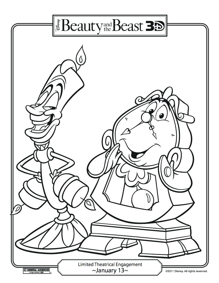 763x987 Beauty And The Beast Coloring With