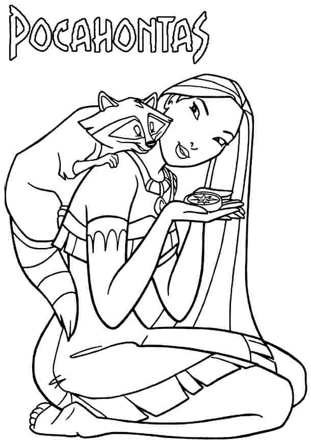 Disney Coloring Pages Pocahontas at GetColorings.com | Free printable