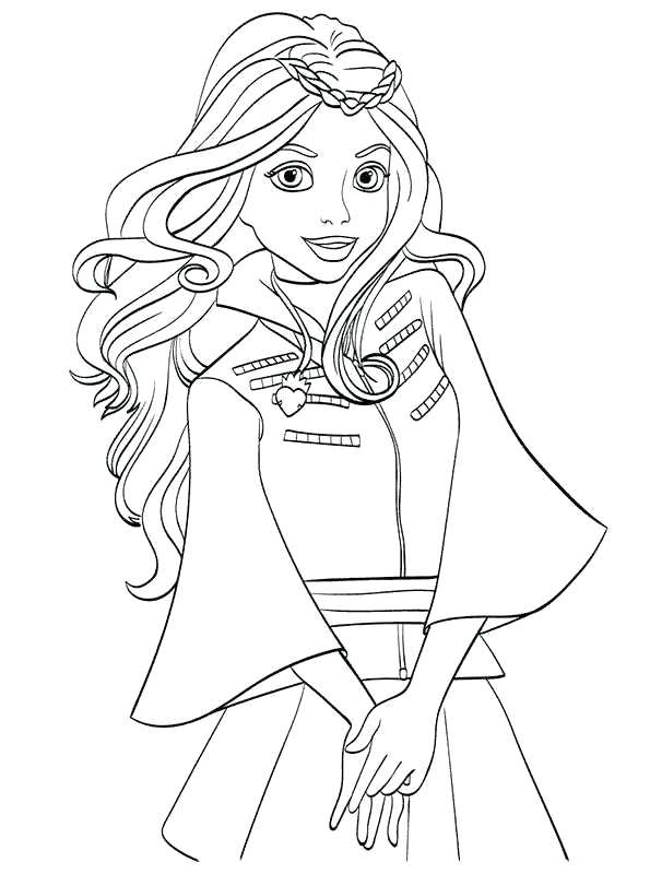 Disney Descendants Mal Coloring Pages at GetColoringscom