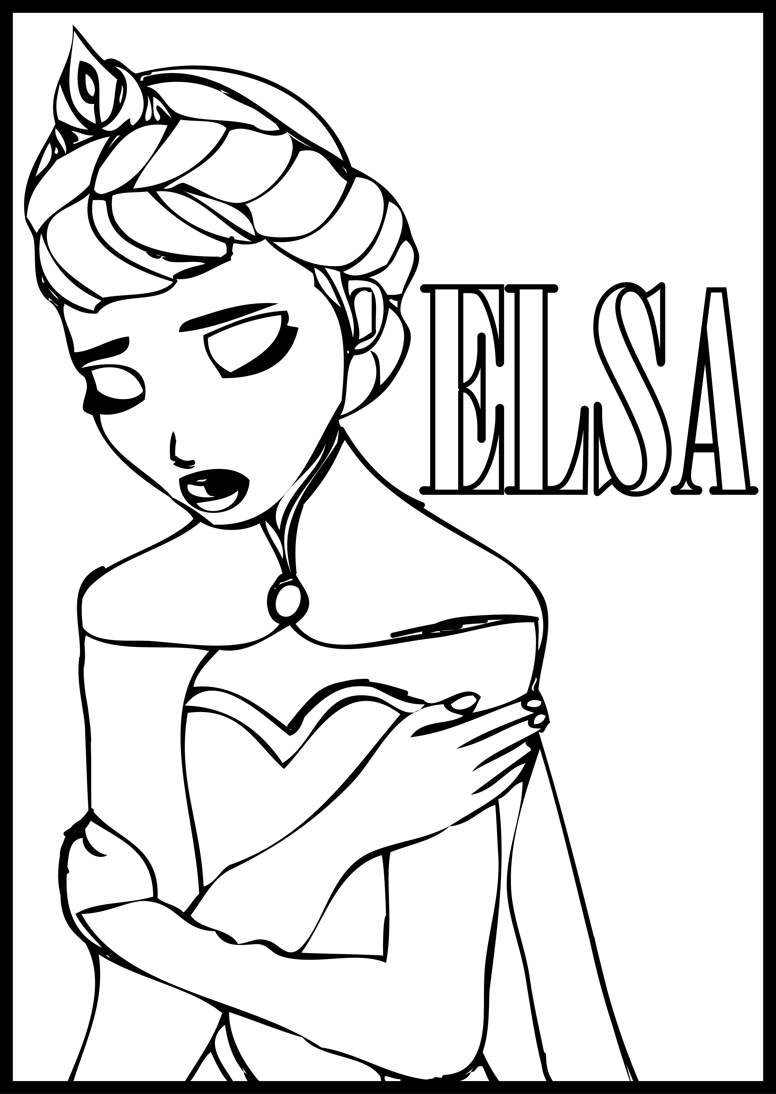 Disney Frozen Elsa Coloring Pages at Free printable