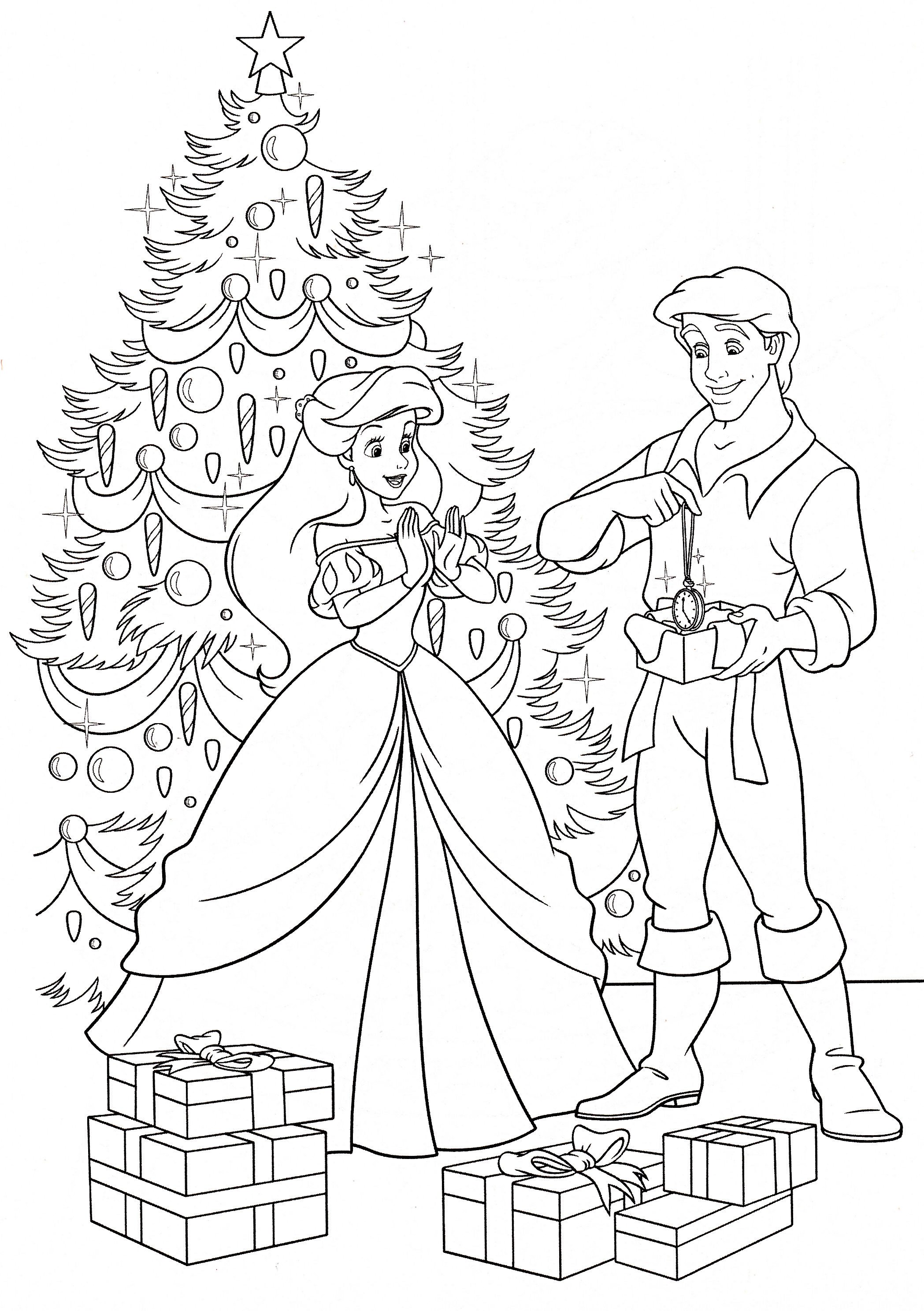 2097x2975 Mermaid Coloring Pages For Christmas