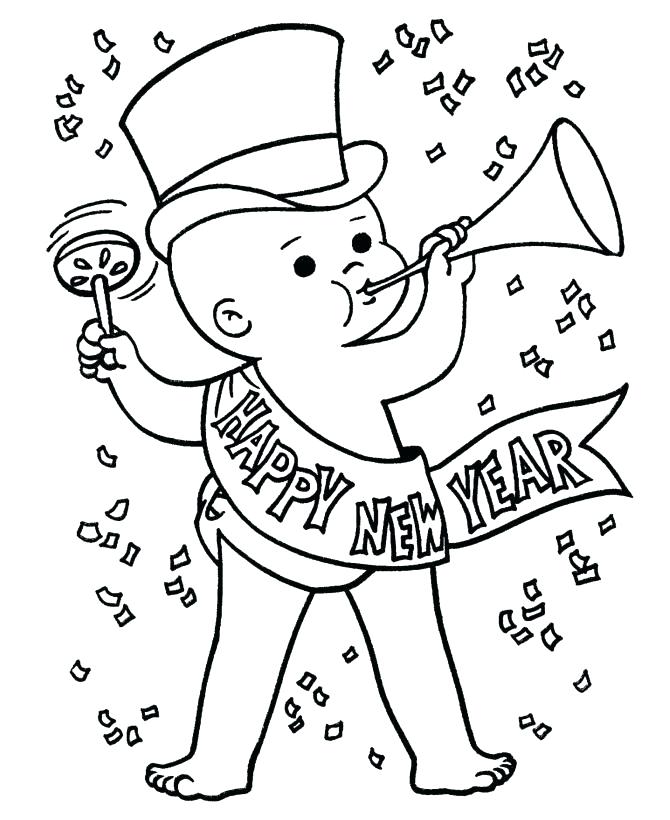 Get This New Years Coloring Pages Free to Print for Kids 