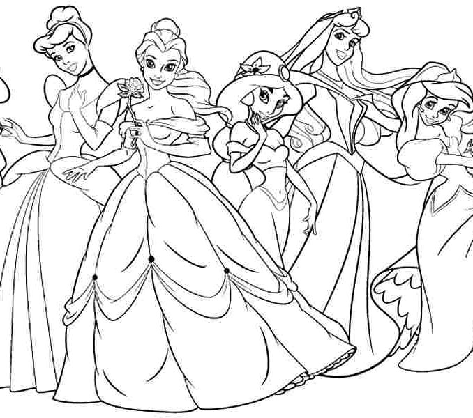 Disney Princess Coloring Pages Pdf at Free printable