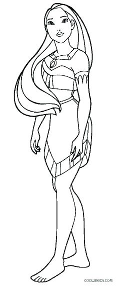 Disney Princess Coloring Pages Pocahontas At Getcolorings Free 236x569 Pocahontas Coloring Pages Marvellous