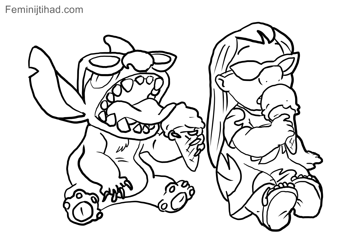 Disney Stitch Coloring Pages at GetColorings.com | Free printable