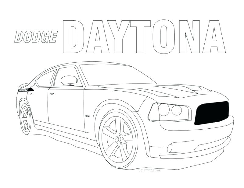 Dodge Coloring Challenger Charger Ram Getdrawings Drawing Getcolorings Sket...
