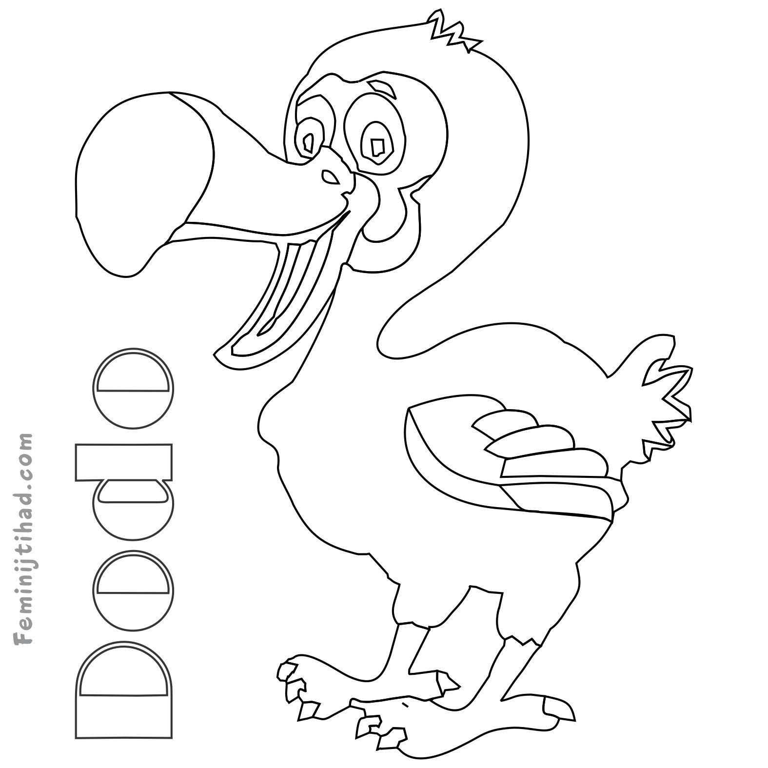 Dodo Bird Coloring Page at GetColorings.com | Free printable colorings