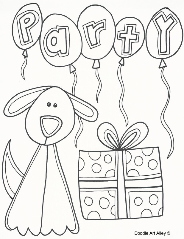 830 Cartoon Dog Birthday Coloring Pages with disney character