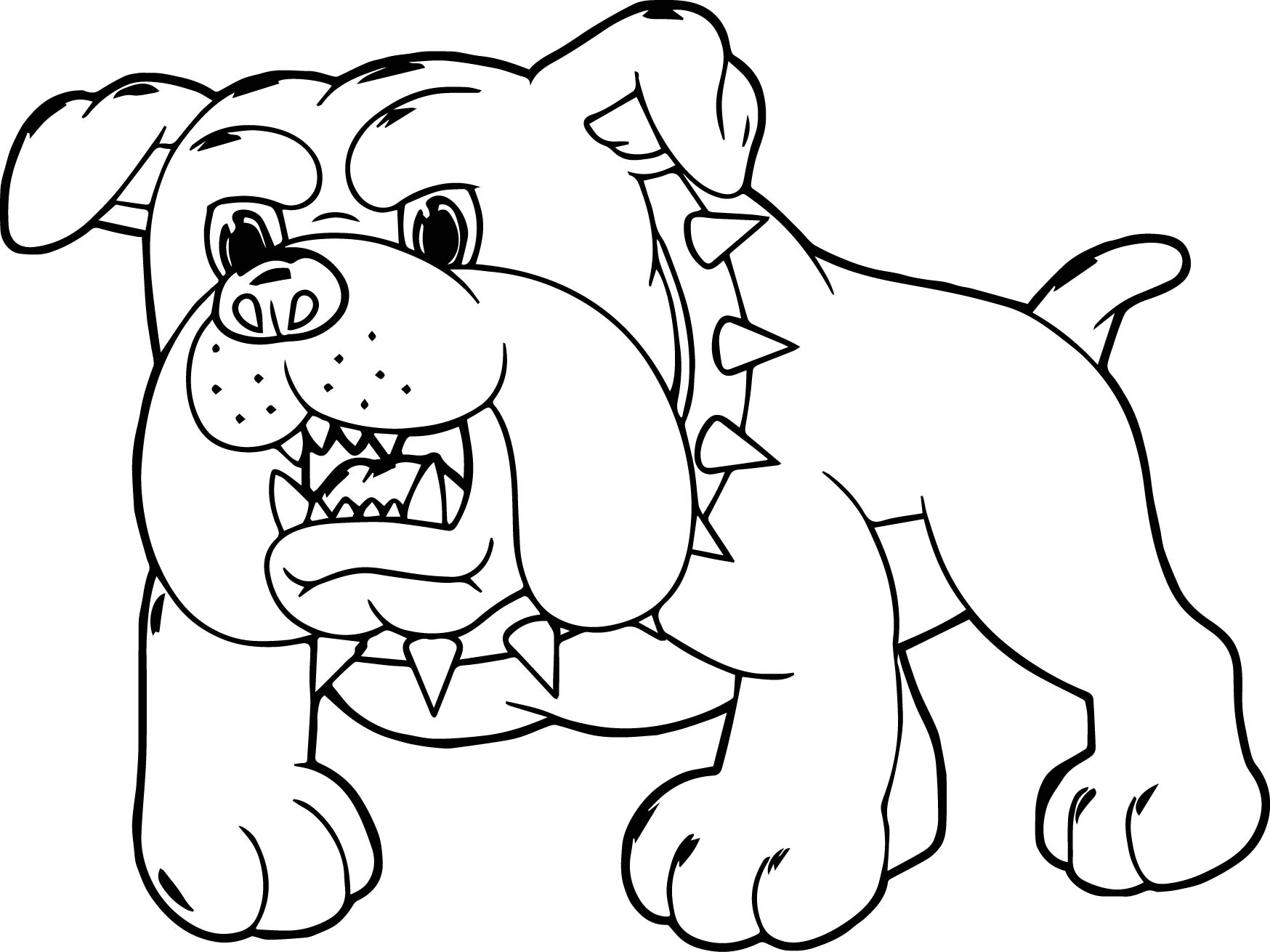 Dog Cartoon Coloring Pages at Free printable