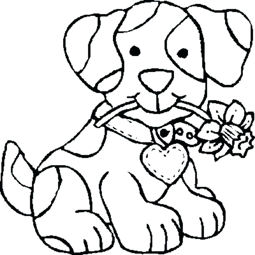 863x863 Coloring Pages Puppy Printable Dog