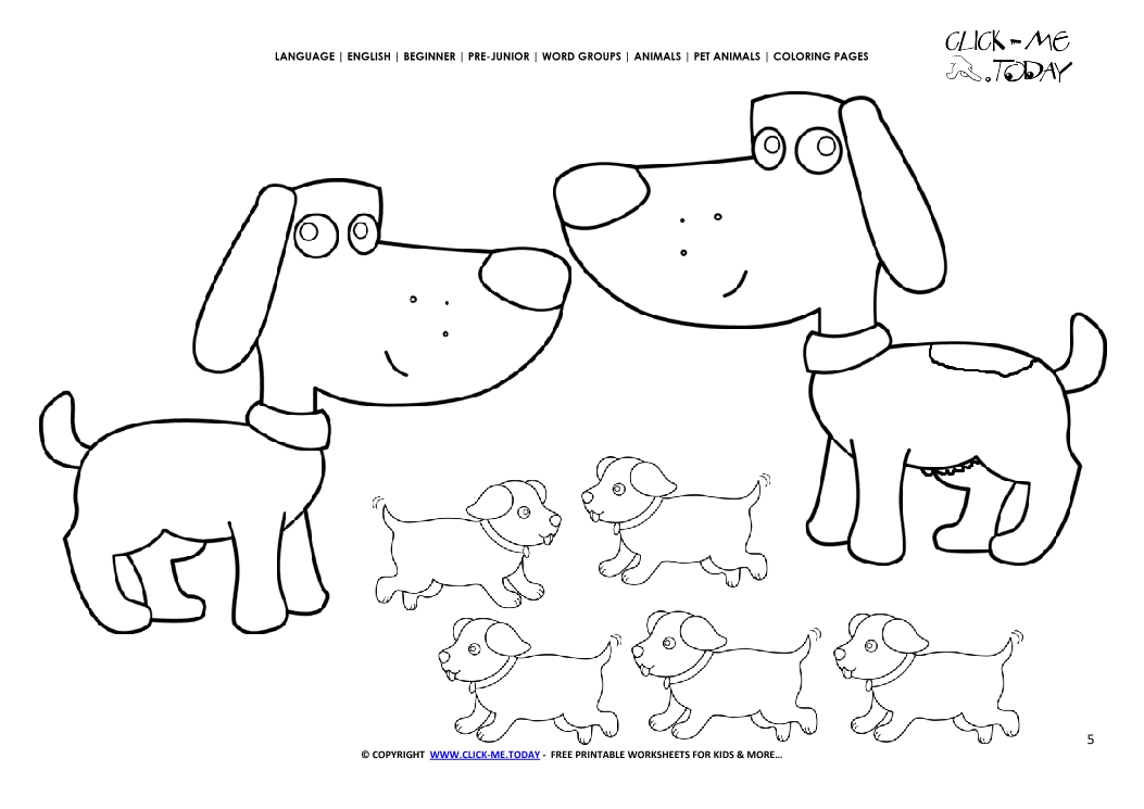 Dog Family Coloring Pages at GetColorings.com | Free printable