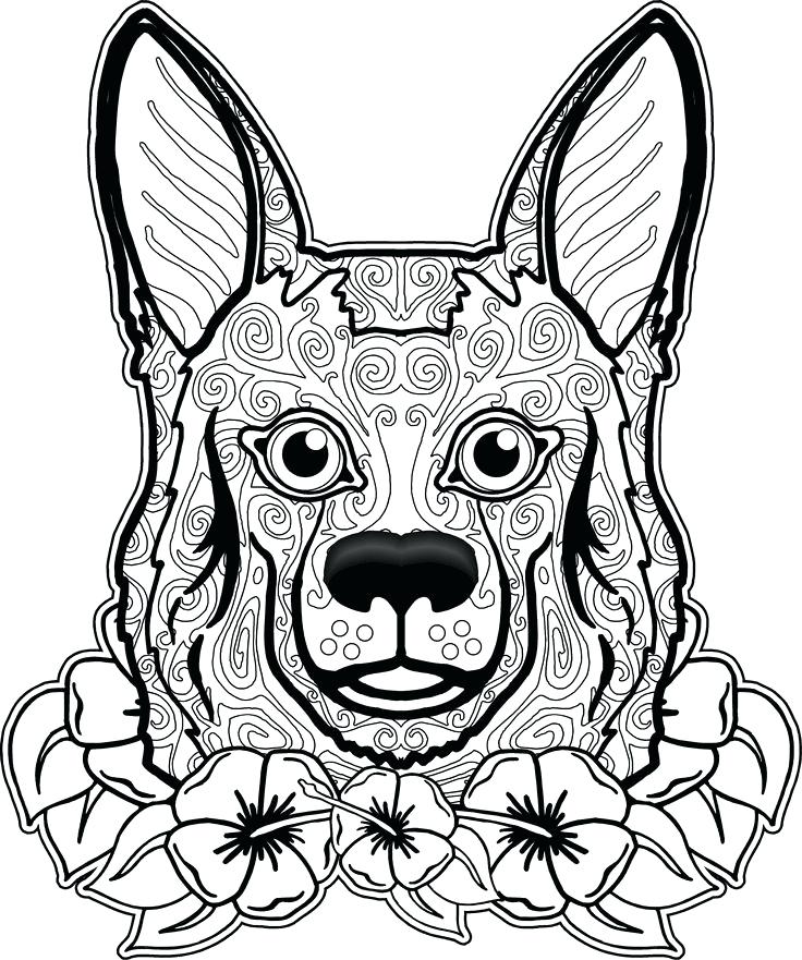 Dog Head Coloring Pages at GetColorings.com | Free printable colorings
