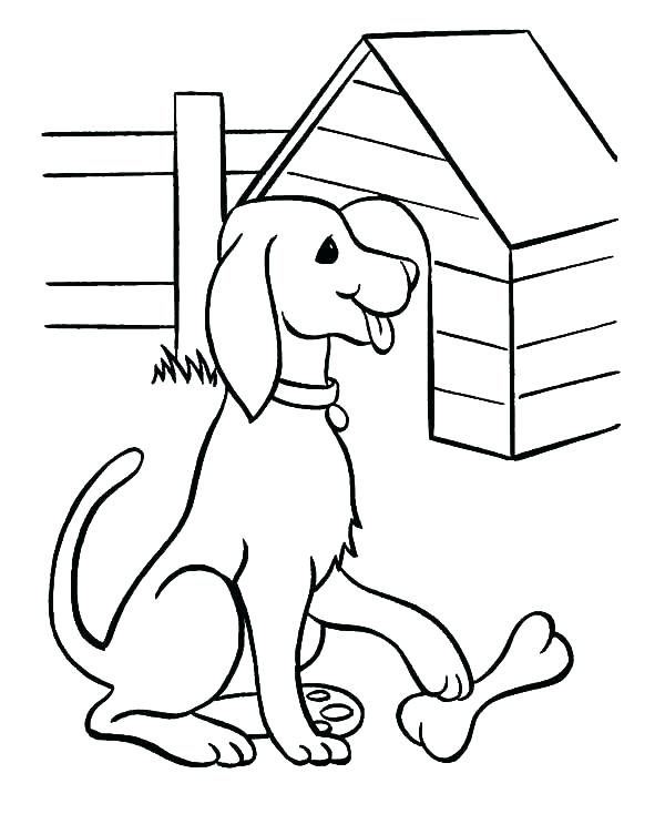 Dog House Coloring Page at GetColorings.com | Free printable colorings