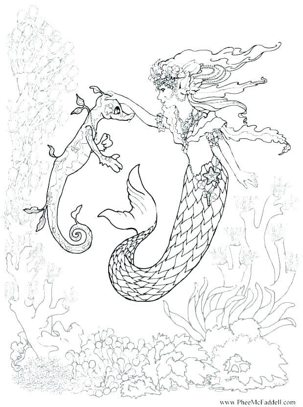 Dolphin And Mermaid Coloring Pages at GetColorings.com | Free printable