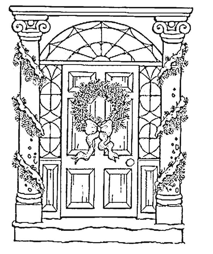 Door Coloring Page at GetColorings.com | Free printable colorings pages